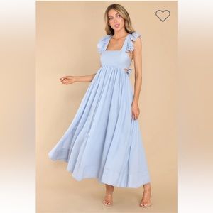 Red Dress Boutique Light Blue Maxi Dress large NEW